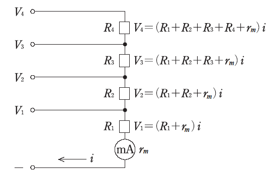 第3図　多レンジ電圧計