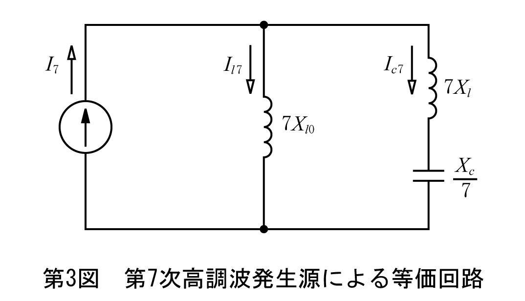 第3図　第7次高調波発生源による等価回路